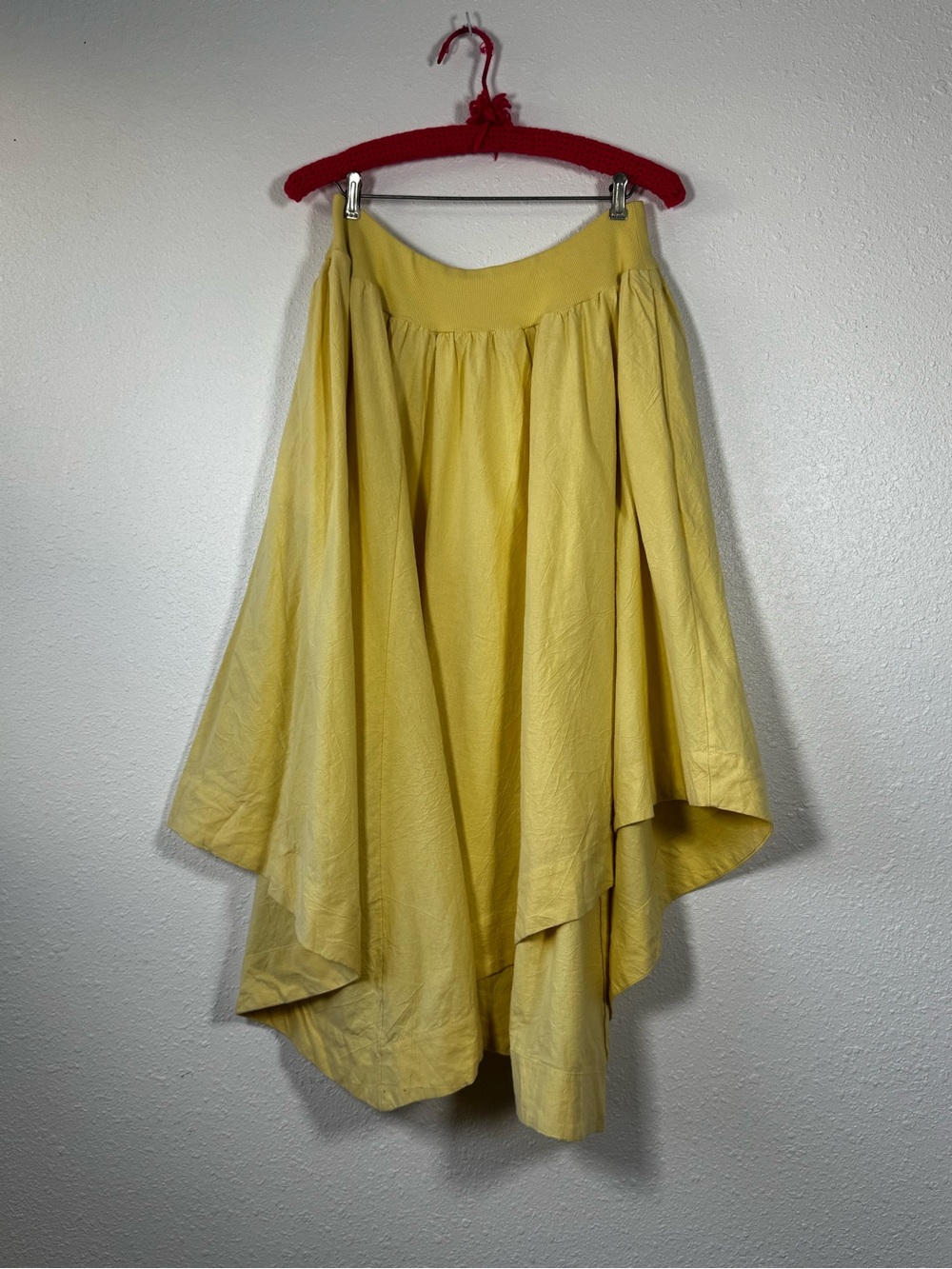 Free-Est Annette low rise Skirt by Free People 100% cotton XL Butter yellow